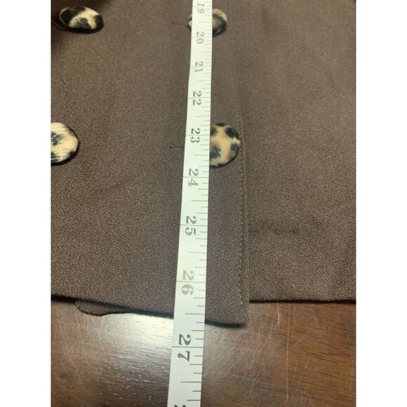 B' Time Animal Print Double Breasted Style Blaze Jacket Size 13/14 Cropped - Picture 7 of 7